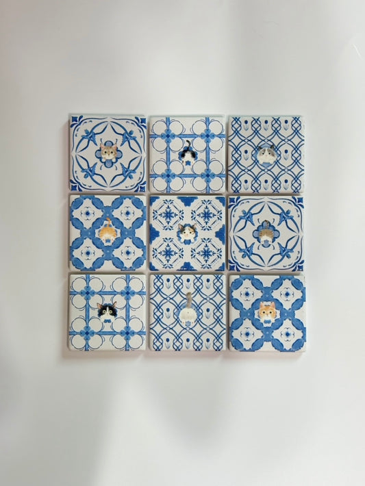 Hide-and-Seek Cat Butt Tile Magnet Blind Box