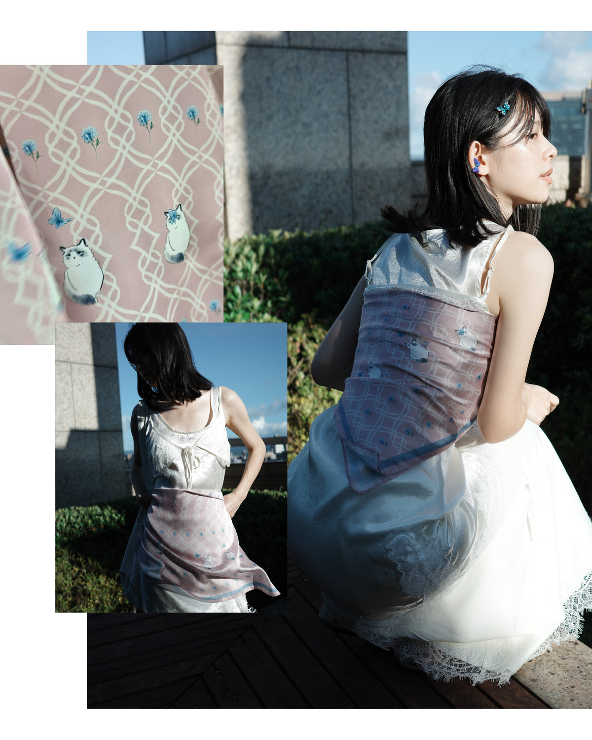 [ Released Sep. 16 ] Ragdoll & Sweet Pea - Butterfly Kiss Multi-Way Square Scarf